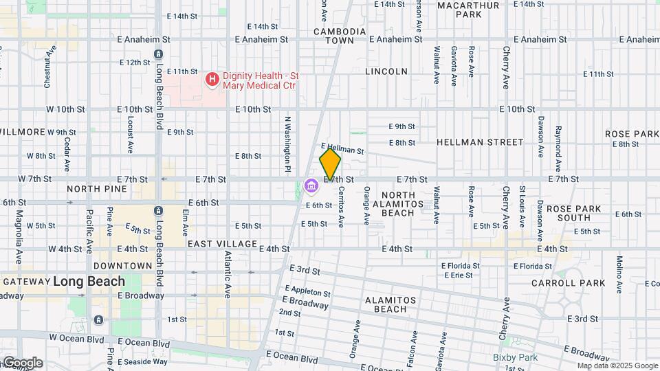 1066 E 7th St Map and Location Details