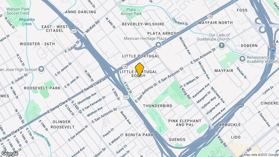 1606 E San Fernando St Map and Location Details