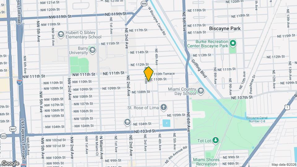 10901 NE 3rd Ave Mapa y Detalles de la Ubicación