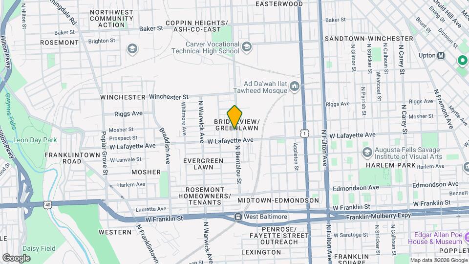 918 N Bentalou St Map and Location Details