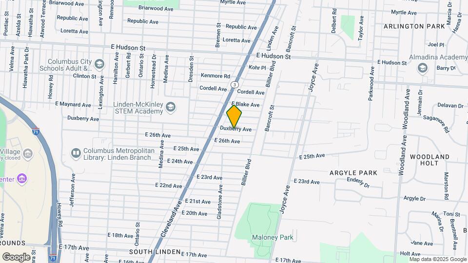 1507 Duxberry Ave Map and Location Details