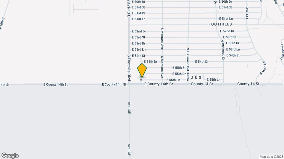 13135 E 55th Ln Map and Location Details
