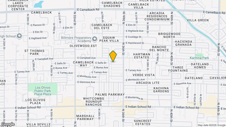 3505 E Campbell Ave Map and Location Details
