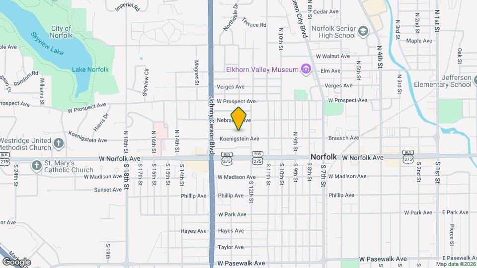 1208 Koenigstein Ave Map and Location Details