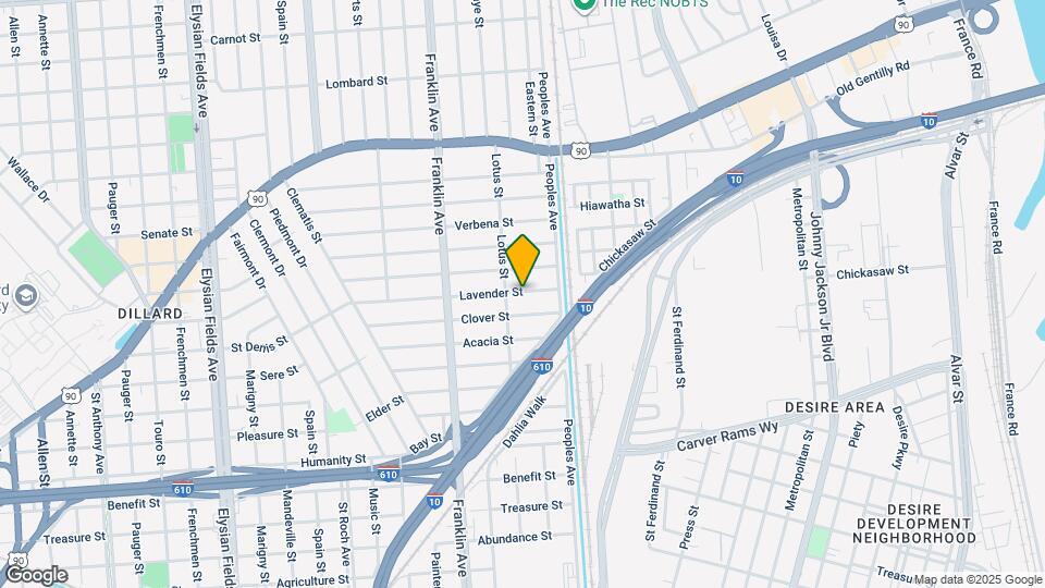 2722 Lavender St Map and Location Details