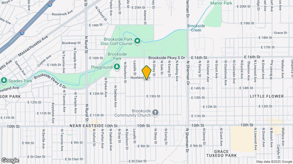 1355 N Tuxedo St Map and Location Details