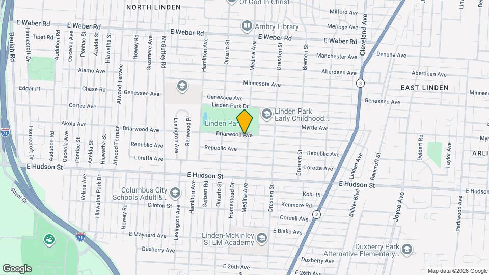 1339 Briarwood Ave Map and Location Details