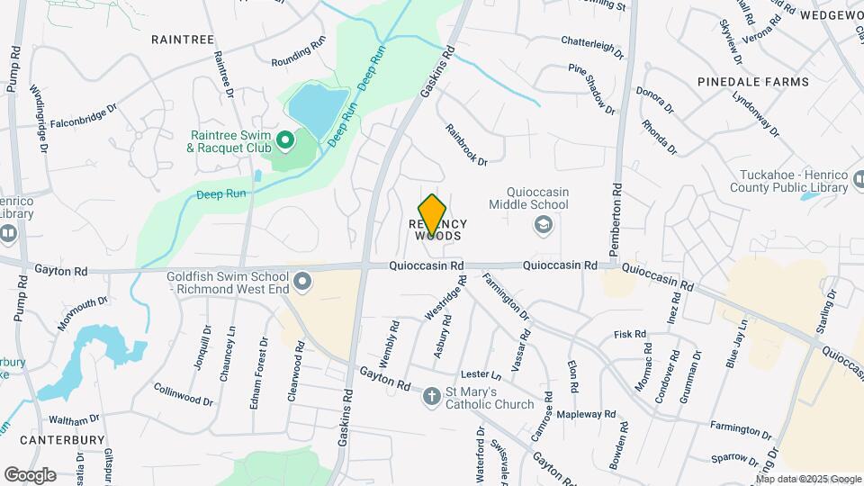 1503 Regency Woods Rd Map and Location Details