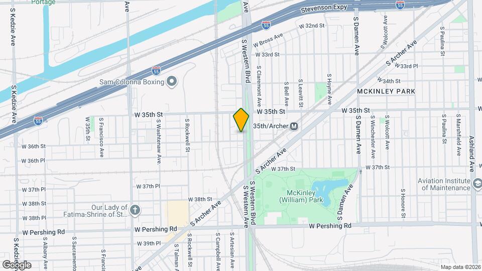 3548 S Western Ave, Unit 1R Mapa y Detalles de la Ubicación