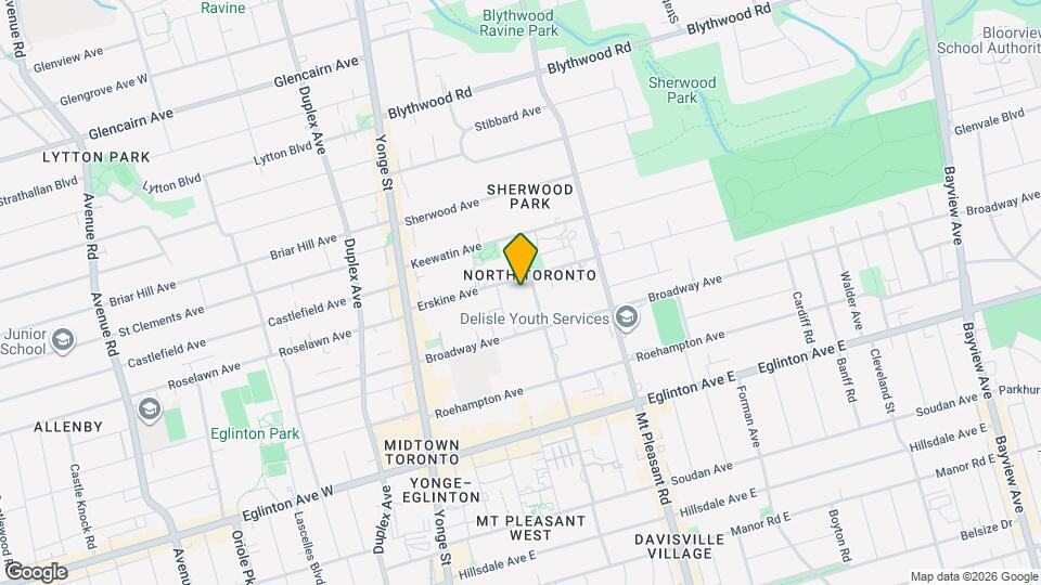 109 Erskine Ave, Unit 811 Map and Location Details