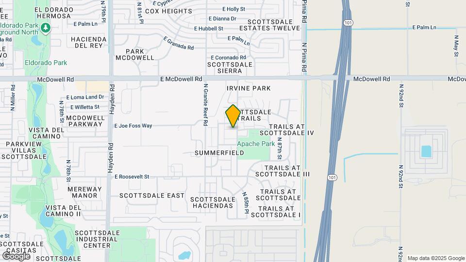 1256 N 85th Pl Map and Location Details