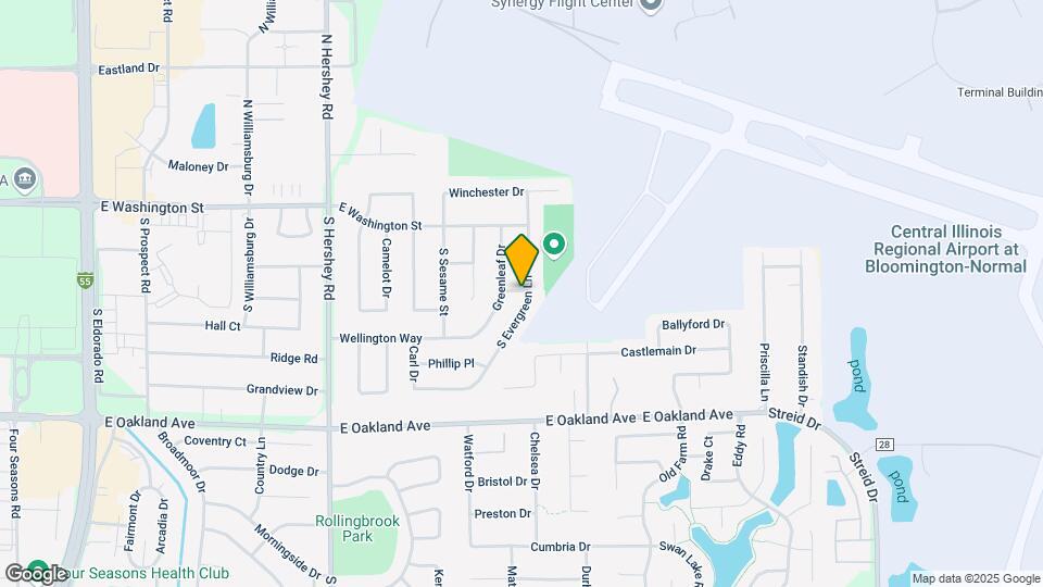201 S Evergreen Ln Map and Location Details