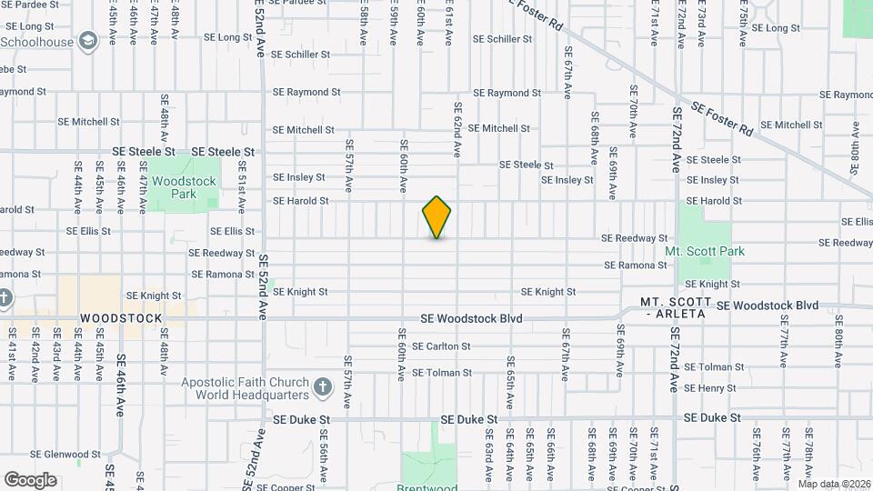 6118 SE Reedway St Map and Location Details