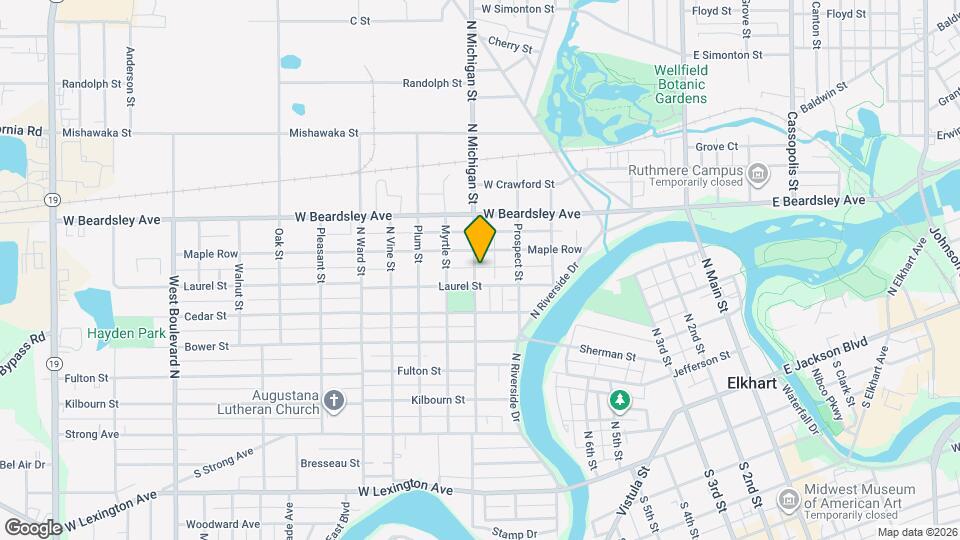 614 N Michigan St Map and Location Details