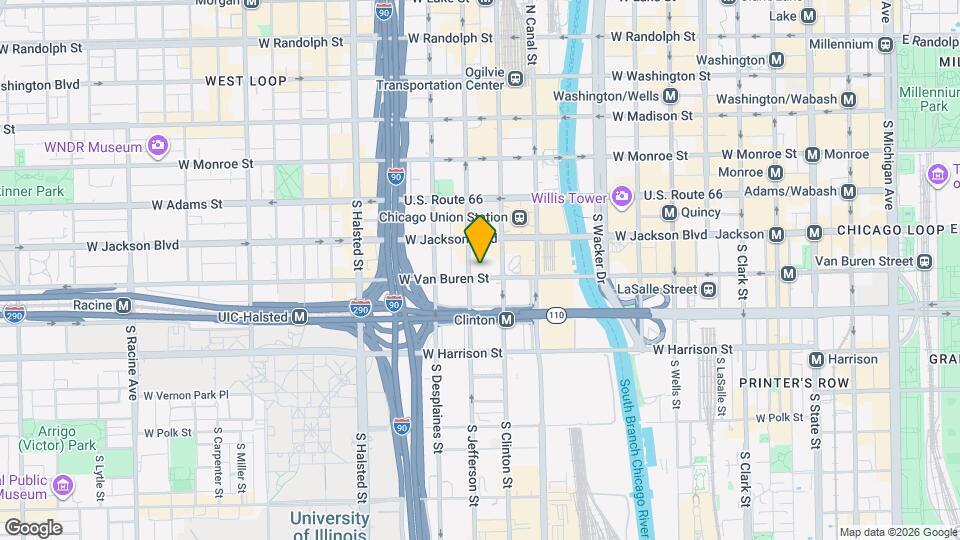 566 W Van Buren St Mapa y Detalles de la Ubicación