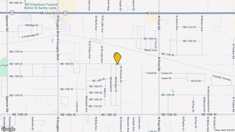 1616 McGregor Dr Map and Location Details
