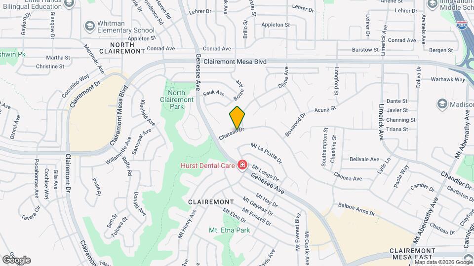 4577 CHATEAU Dr Map and Location Details