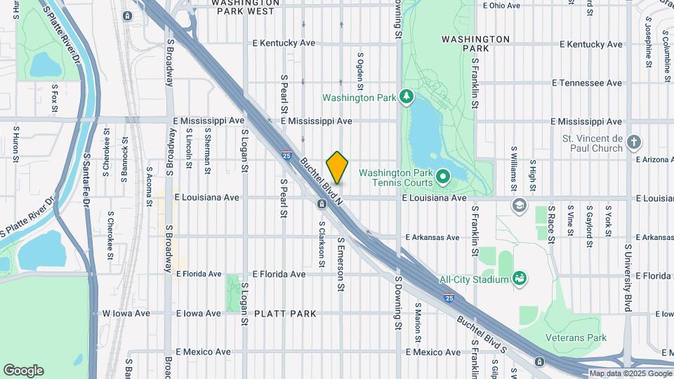 1271 S Emerson St Map and Location Details