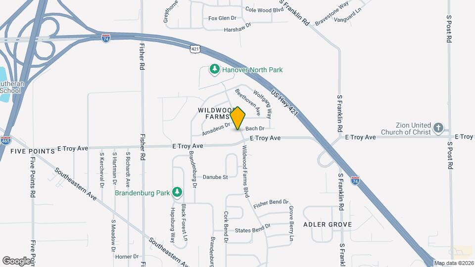 2944 Mozart Way Mapa y Detalles de la Ubicación