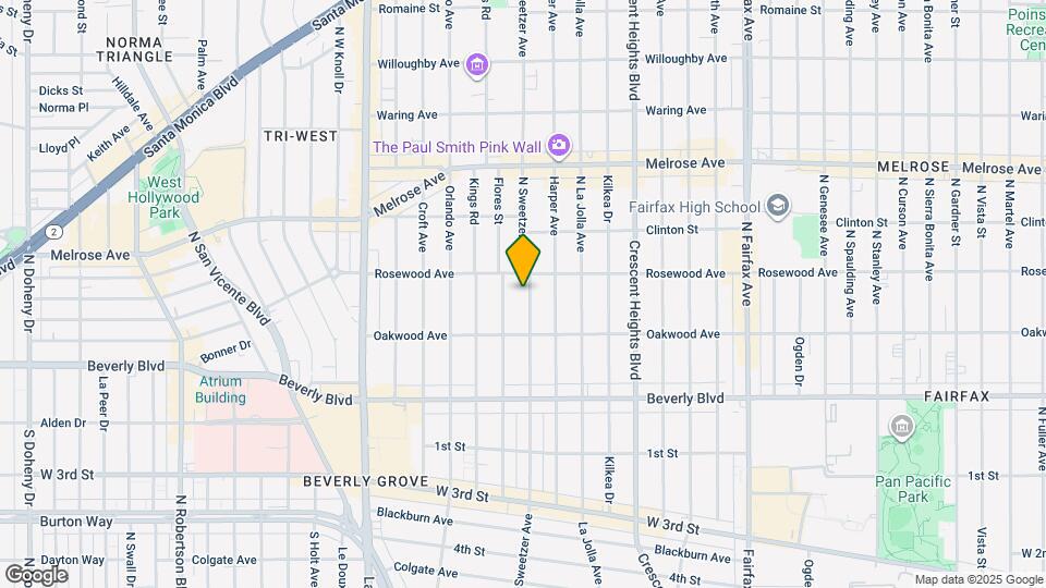 449 N Sweetzer Ave Map and Location Details
