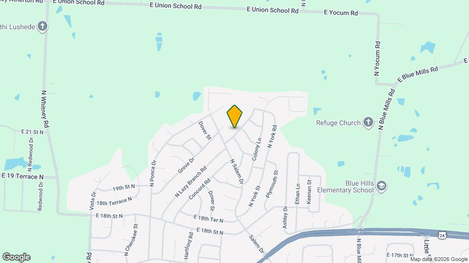 2108 N Lazy Branch Rd Map and Location Details