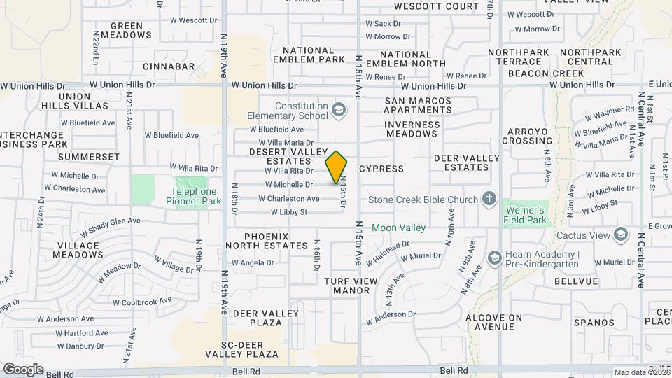 1531 W Michelle Dr Map and Location Details