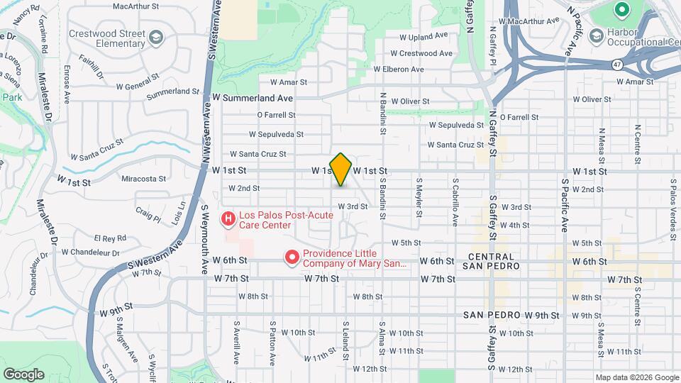 1157 W 2nd St, Unit 1157 W 2nd St, San Pedro, CA 90731 Mapa y Detalles de la Ubicación