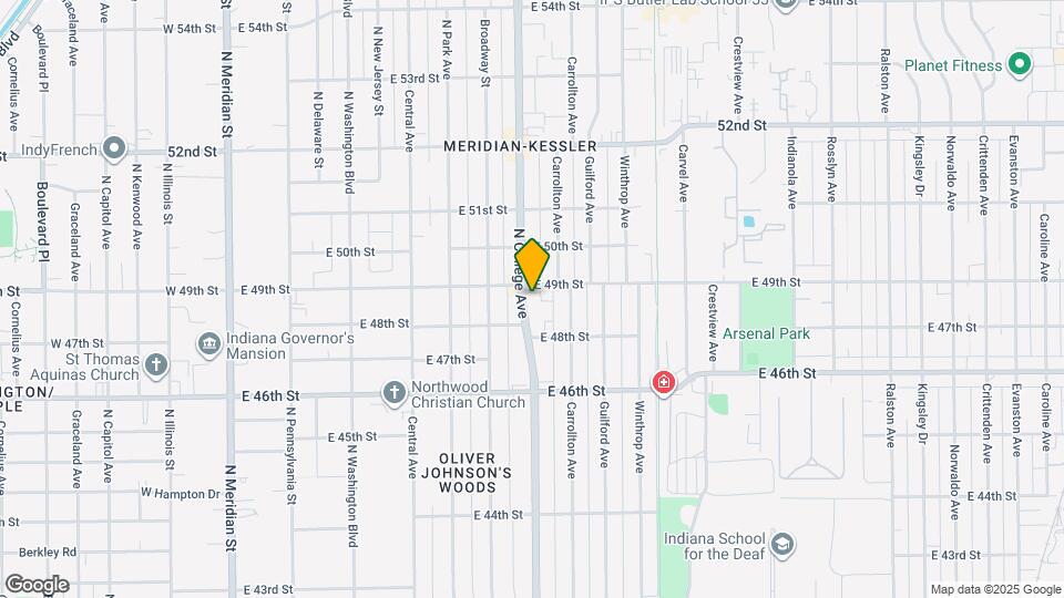 4841 N College Ave Map and Location Details