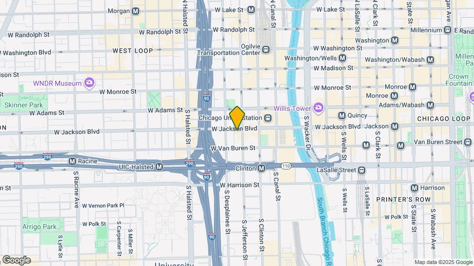 601 W Jackson Blvd Map and Location Details