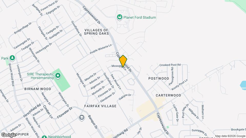 5418 Mossgrey Ln Mapa y Detalles de la Ubicación