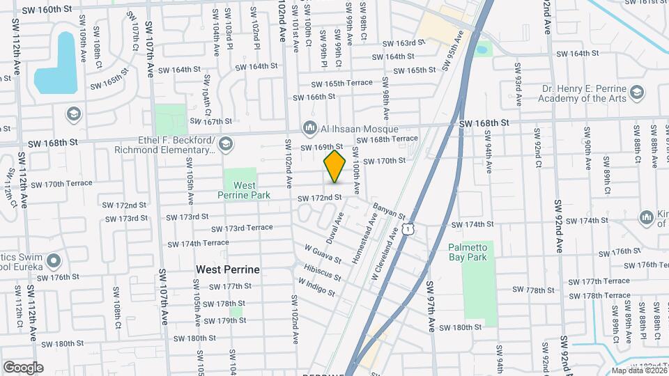 10050 SW 171st St Map and Location Details