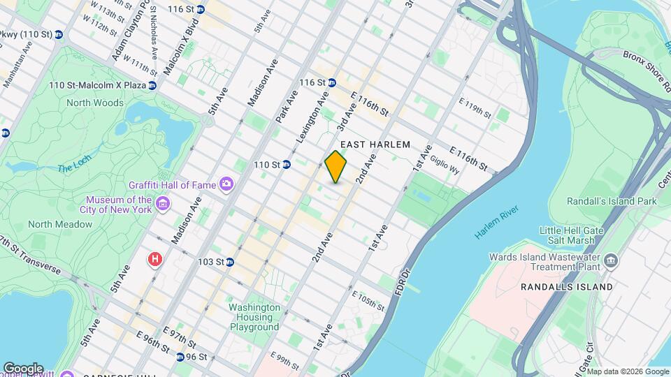 231 E 110th St, Unit 1 Map and Location Details