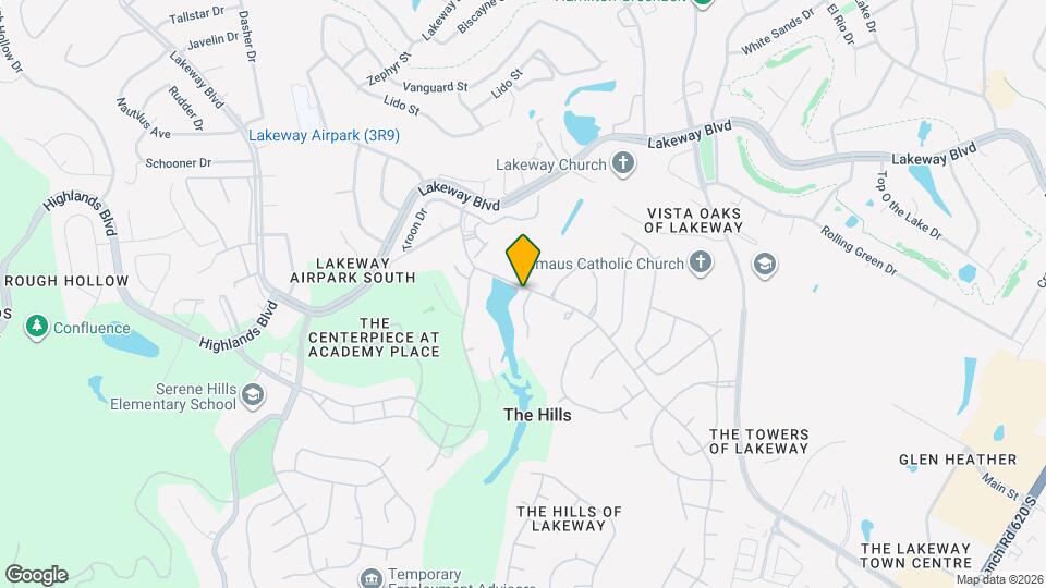 345 The Hills Dr Map and Location Details