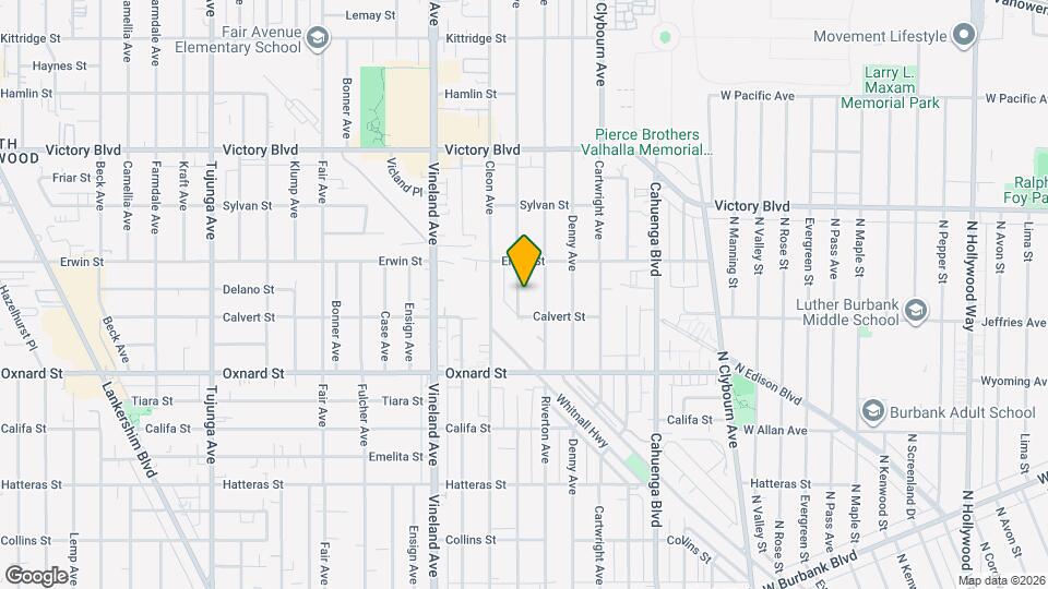 6122 Satsuma Ave Map and Location Details