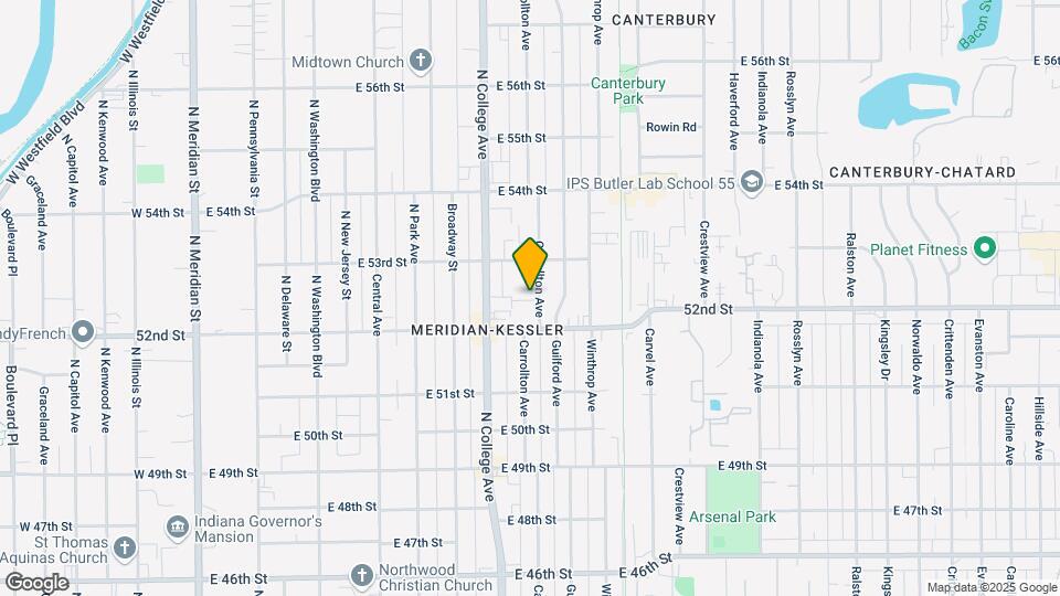 5228 Carrollton Ave Map and Location Details