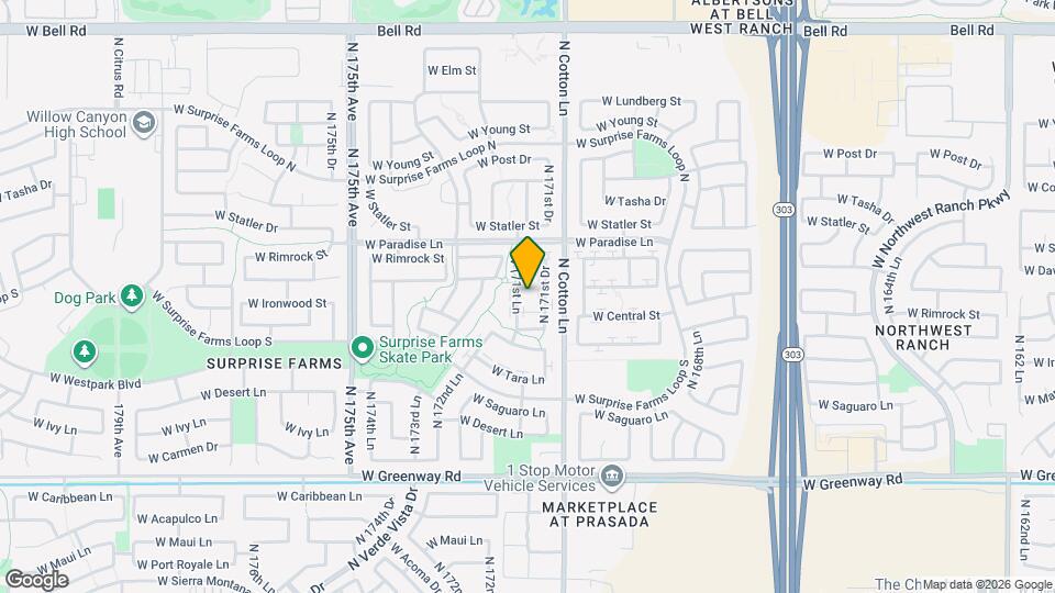 16013 N 171st Ln Map and Location Details