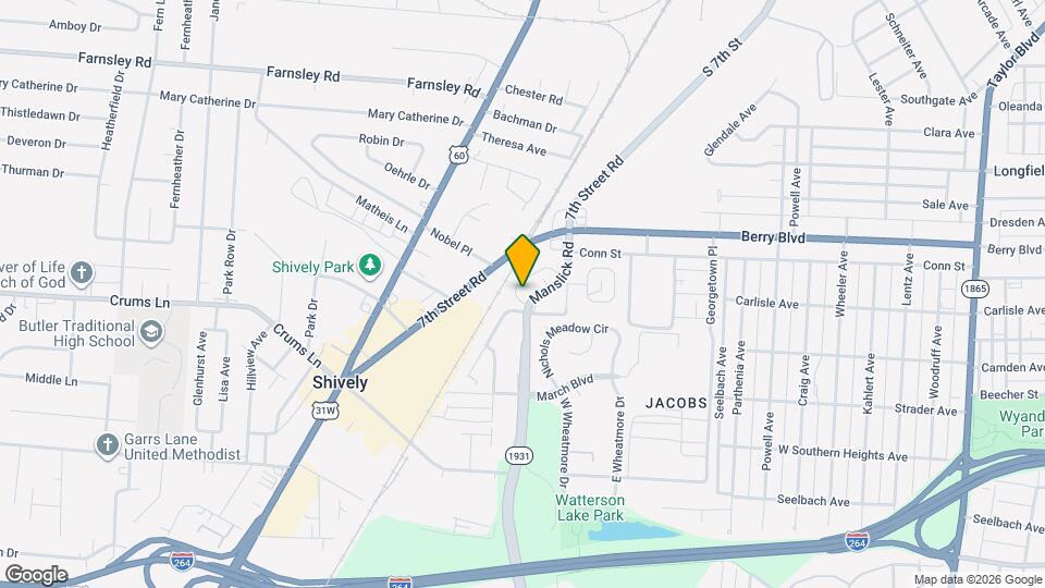 3618 Manslick Rd Map and Location Details
