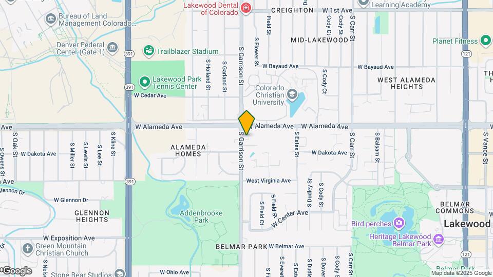 390 S Garrison St Map and Location Details