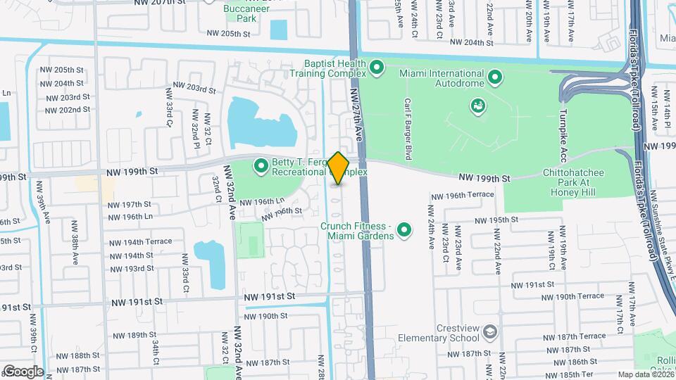 2758 NW 197th Terrace Map and Location Details