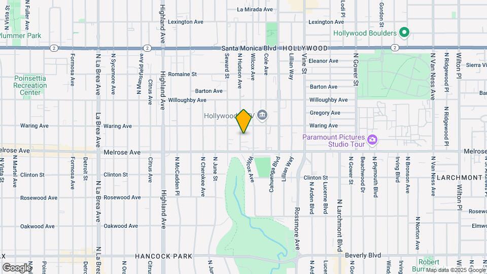 732 N Hudson Ave Map and Location Details