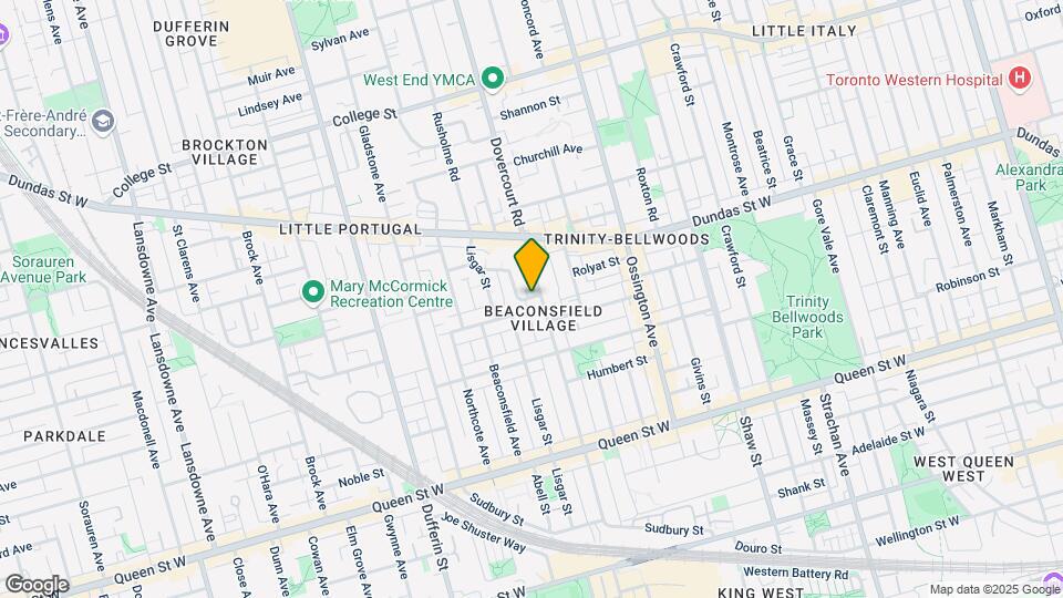 222 Dovercourt Rd Map and Location Details