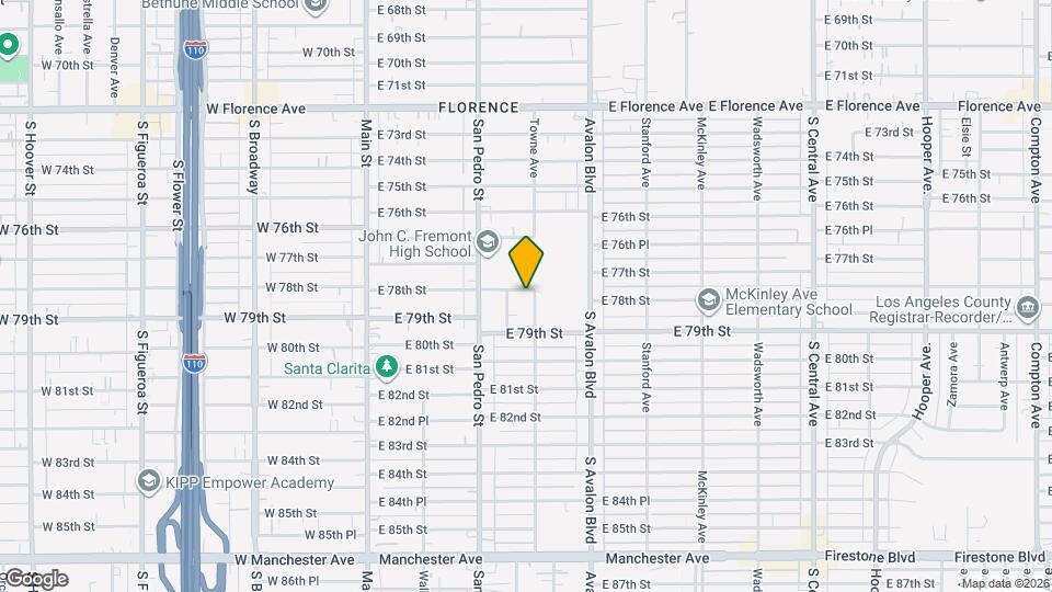 7803 Towne Ave Map and Location Details