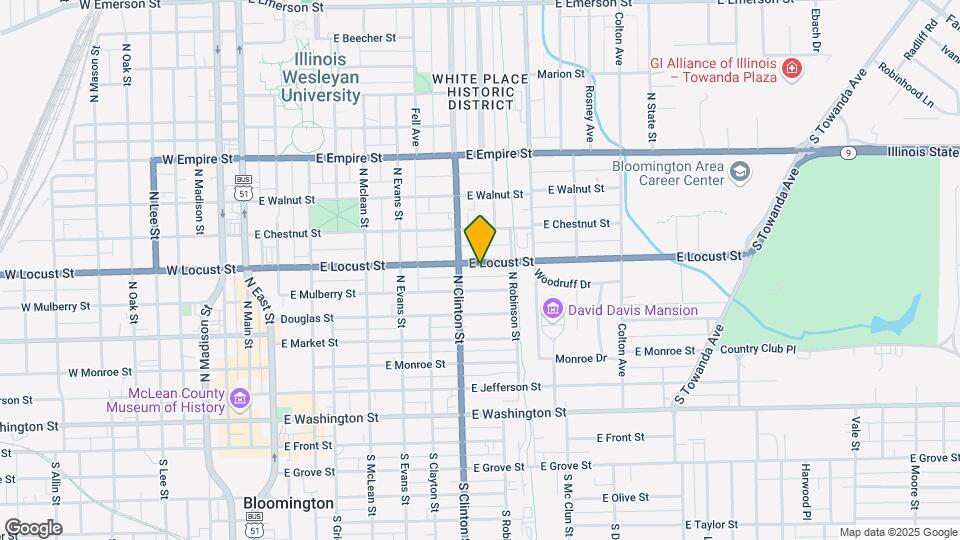 609 E Locust St Map and Location Details