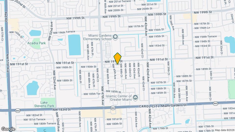 19021 NW 45th Ave Map and Location Details