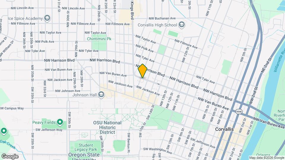 1654 NW Van Buren Ave Map and Location Details