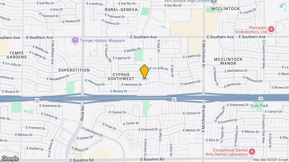 3822 S Dorsey Ln Map and Location Details