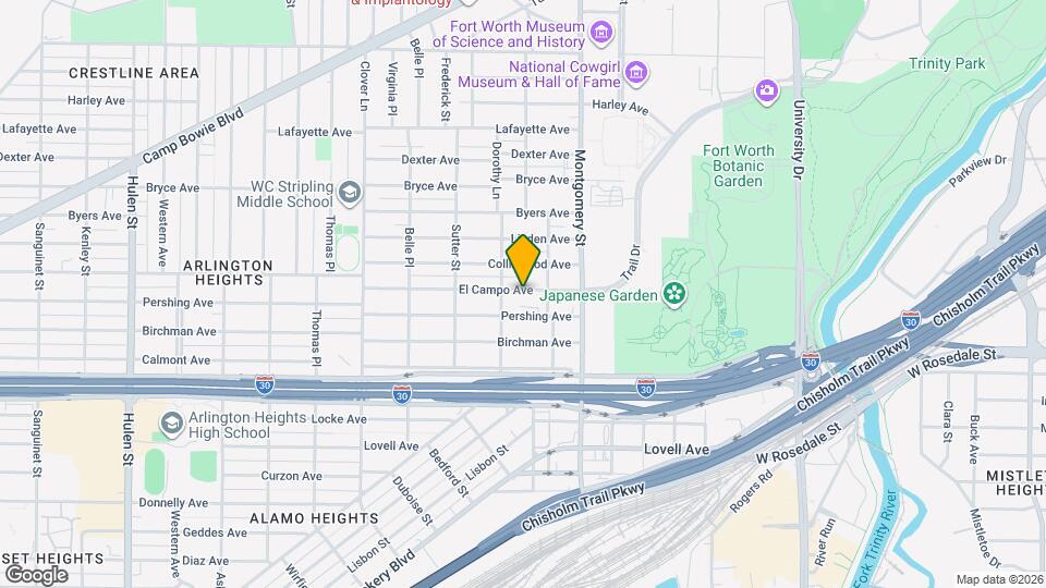 3721 El Campo Ave Map and Location Details