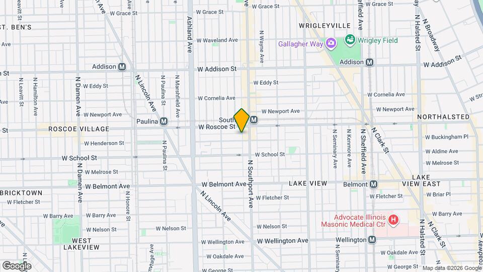 1414 W Henderson St, Unit 1C Map and Location Details