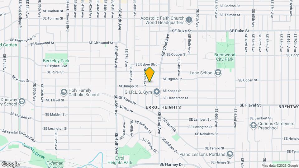 5025 SE Knapp St Map and Location Details