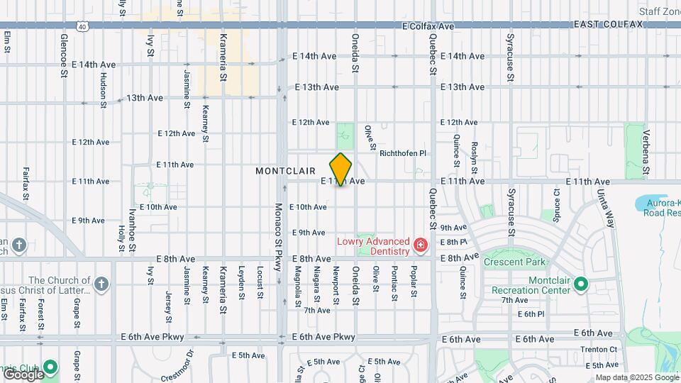 1040 Newport St Map and Location Details